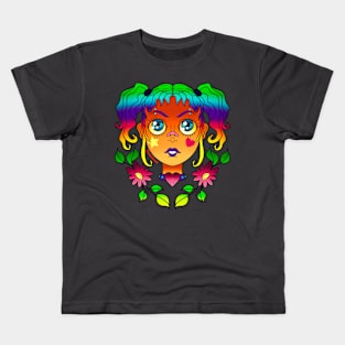 Rainbow y2k girl Kids T-Shirt